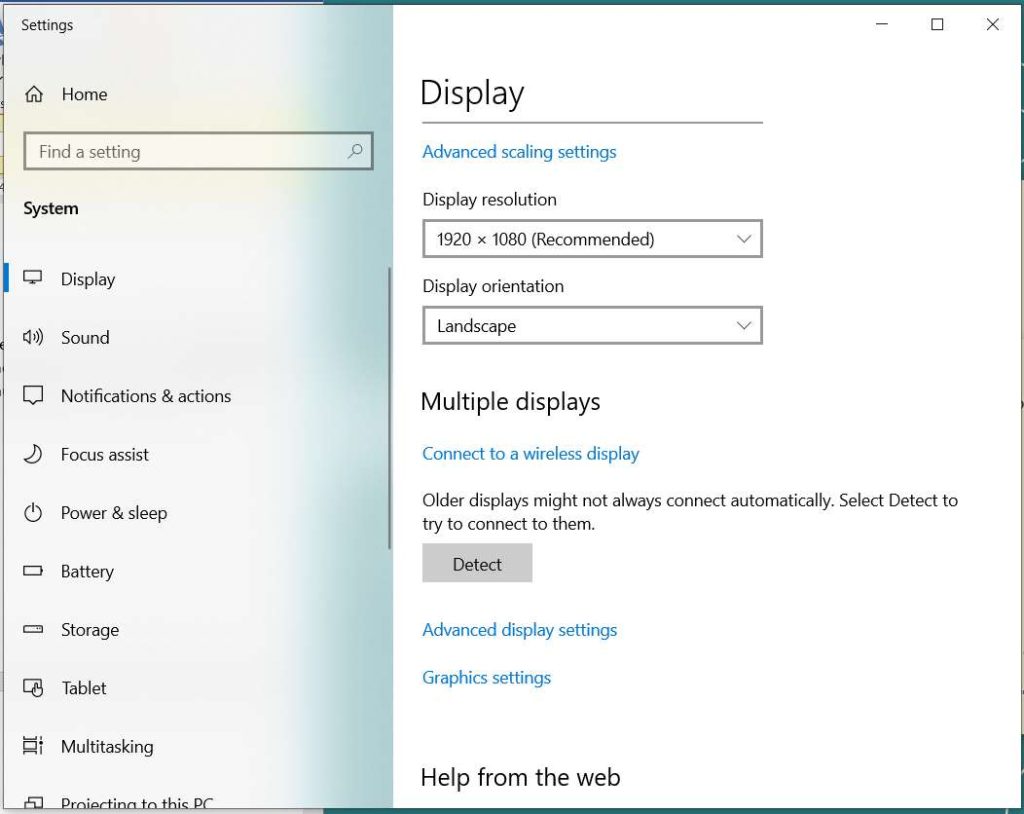 Step-1 Go to display Setting