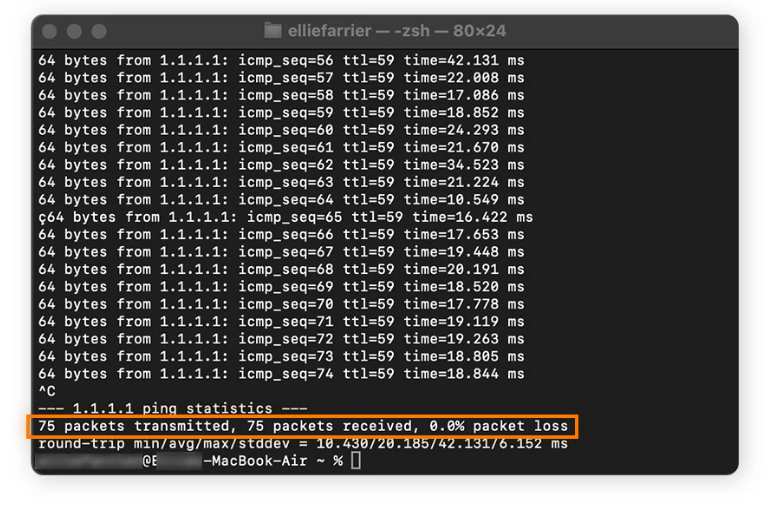 How To Test Packet Loss On Mac Step-4